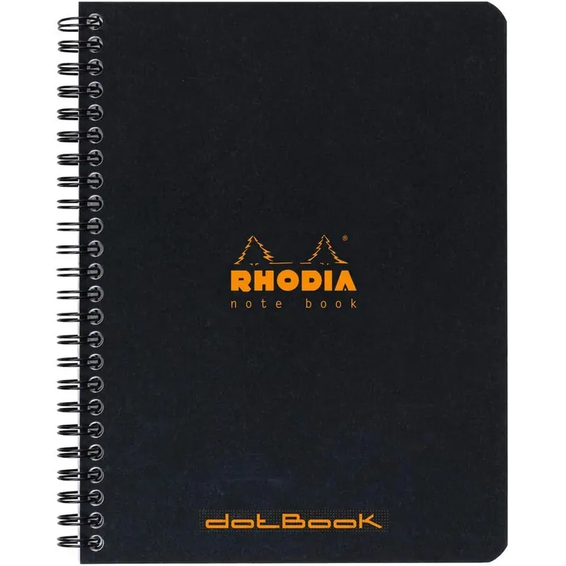 Rhodia 193469C Notizbuch (liniert, ideal für Ihre Notizen, DIN A5, 14,8 x 21 cm, 80 Blatt) 1 Stück schwarz