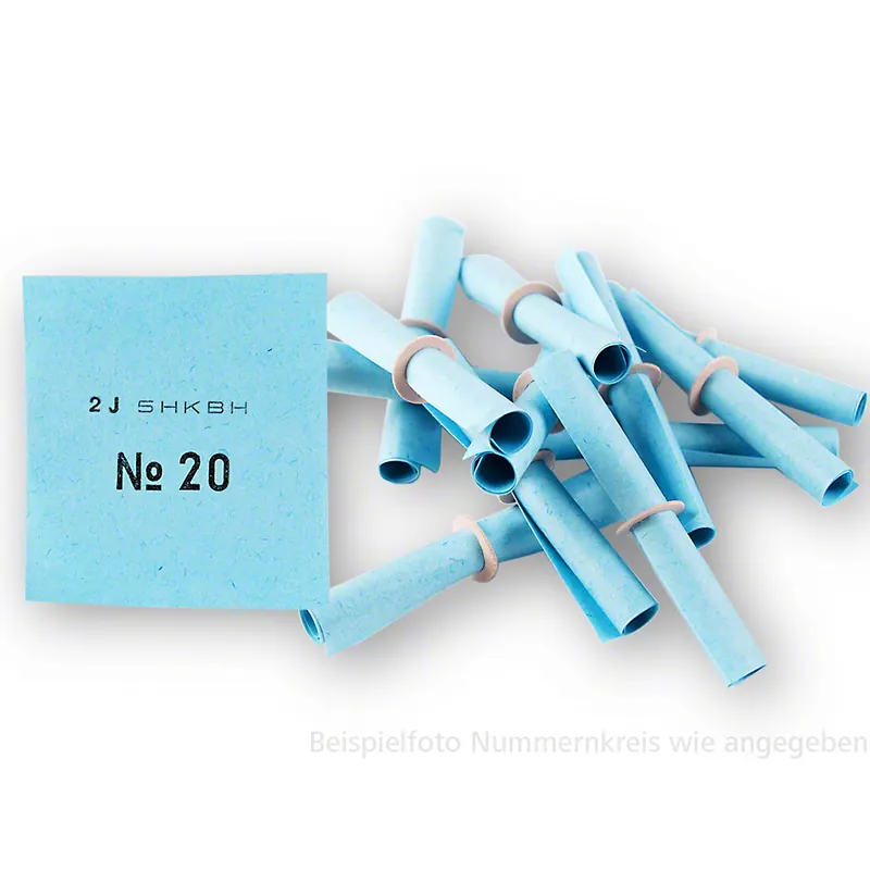 Röllchenlose blau, Nummernsatz von 51-60