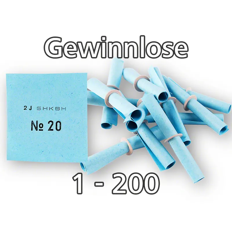 Röllchenlose blau, Set 1-200