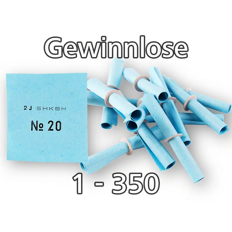 Röllchenlose blau, Set 1-350