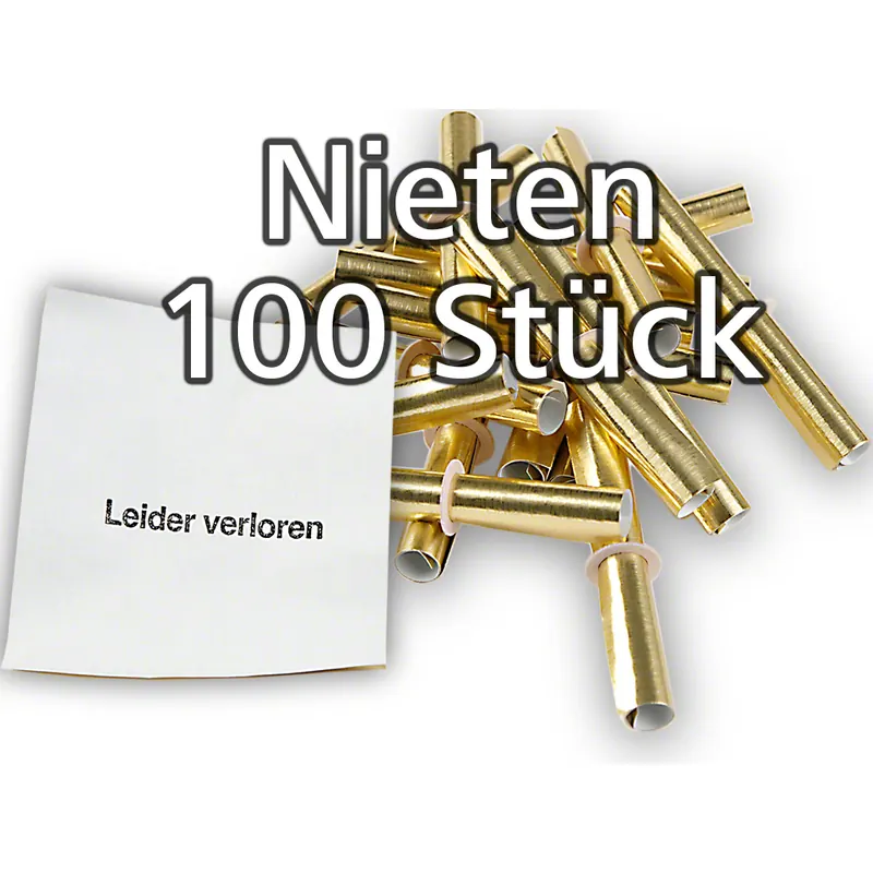 Röllchenlose gold-glänzend, 100 Nieten, P/100