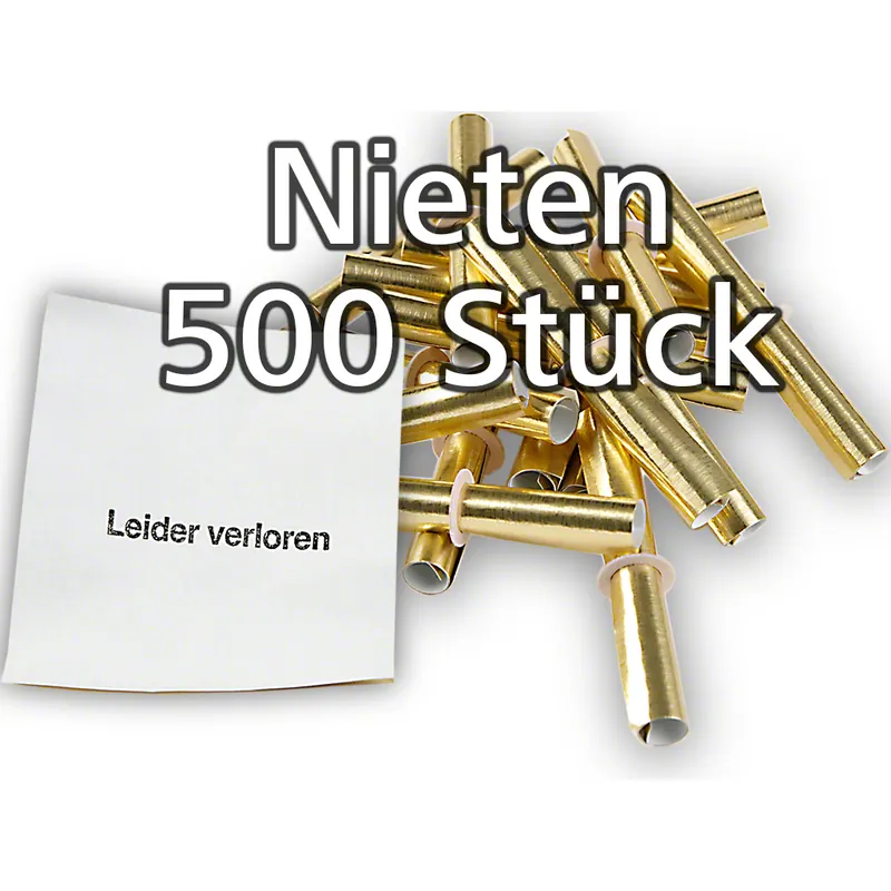 Röllchenlose gold-glänzend, 500 Nieten (1 x P/500)
