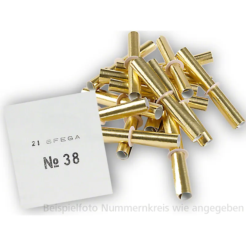 Röllchenlose gold-glänzend, Nummernsatz von 61-70