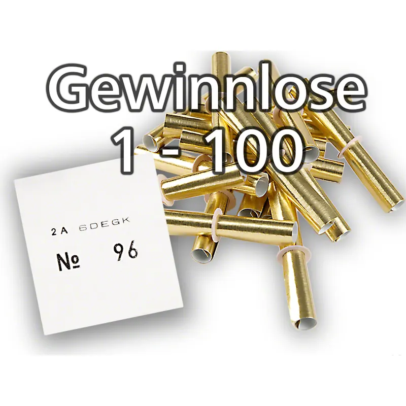 Röllchenlose gold-glänzend, Set 1-100