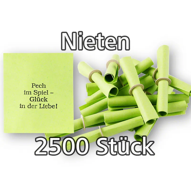 Röllchenlose grün, 2500 Nieten (25 x P/100)