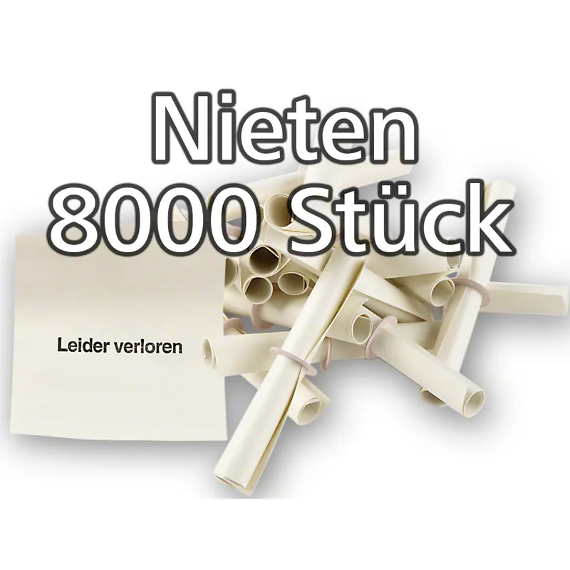 Röllchenlose weiss, 8.000 Nieten (Leider verloren)