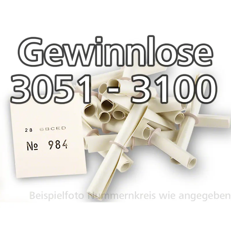 Röllchenlose weiss, Nummernsatz 3051 - 3100