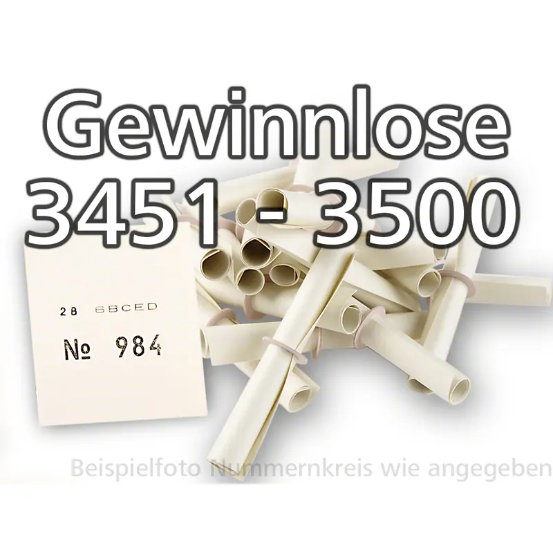 Röllchenlose weiss, Nummernsatz 3451 - 3500