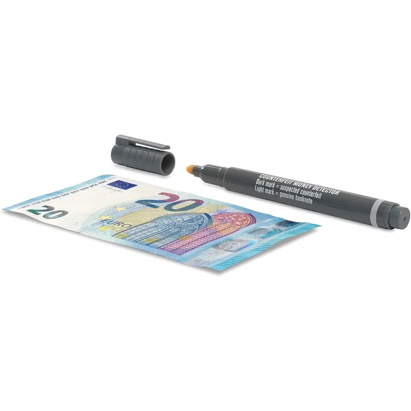 Safescan 111-0378 Falschgeld Stift Blisterpack 1 Prüfstift, blau/grau