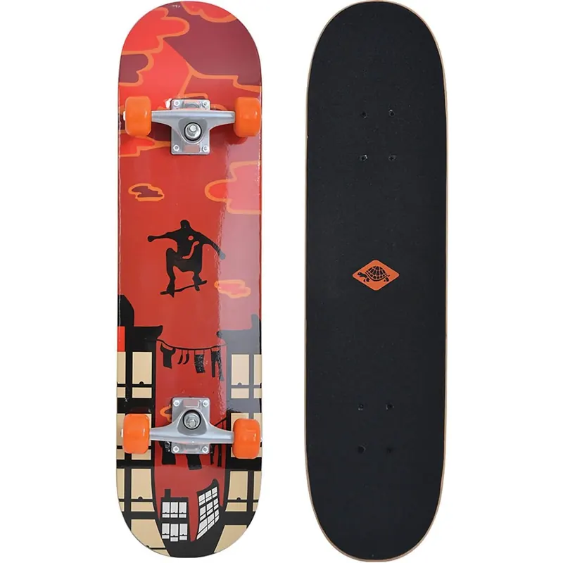 Schildkröt® 10602 Skateboard Kicker 31´, Komplett-Board mit tollen Features für Einsteiger, konkave Deckform mit Doppel-Kick, 9-lagiges Ahornholz, ABEC5 Kugellager