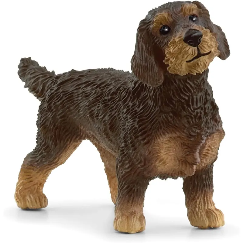 SCHLEICH 13972 Rauhaardackel, ab 3 Jahren, Farm World - Spielfigur