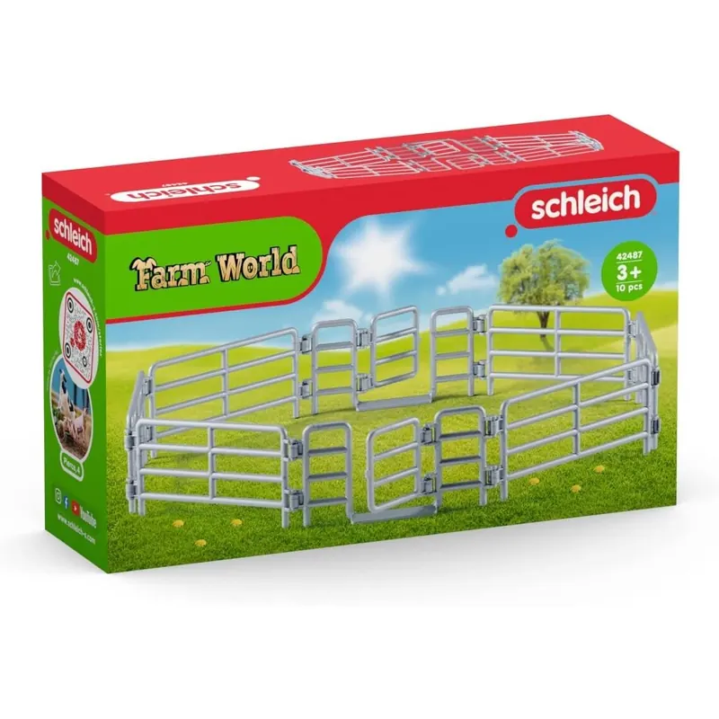 schleich 42487 Weidezaun, für Kinder ab 3+ Jahren, FARM WORLD - Zubehör