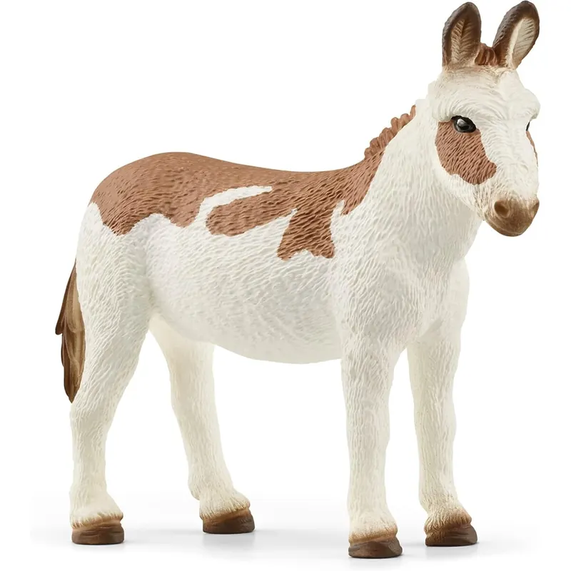 SCHLEICH Farm World | Amerikanischer Esel gefleckt 13961 Spielfigur | detailgetreue Tierfiguren