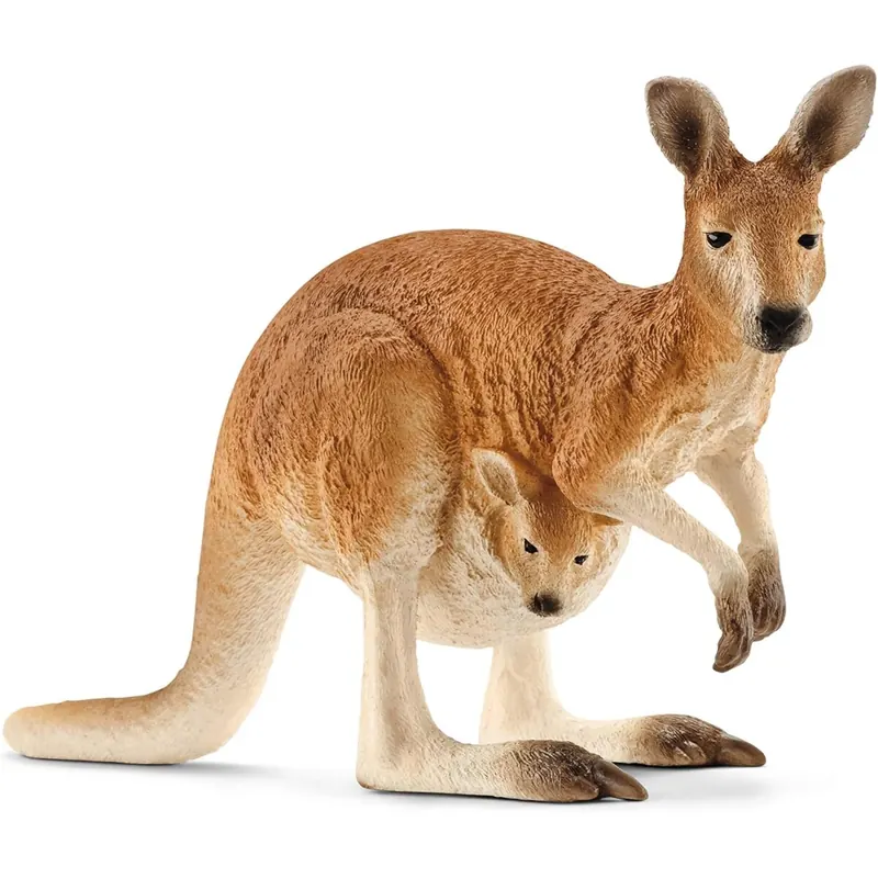 SCHLEICH WILD Life | Känguru 14756 | detailgetreue Tierfiguren | Zoo Spielzeug Jungen und Mädchen
