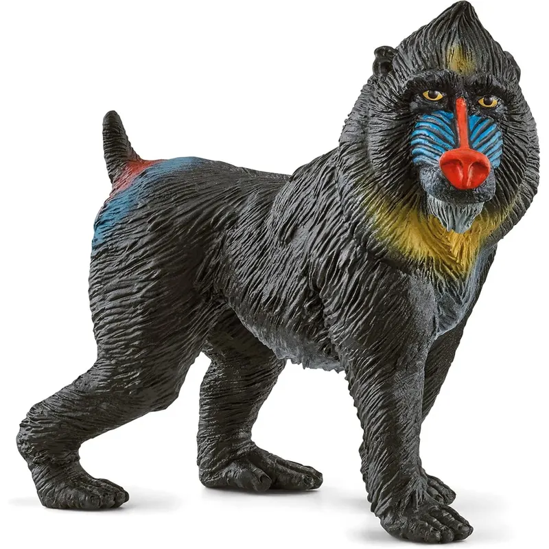 SCHLEICH WILD Life | Mandrill 14856 | detailgetreue Tierfiguren | Zoo Spielzeug