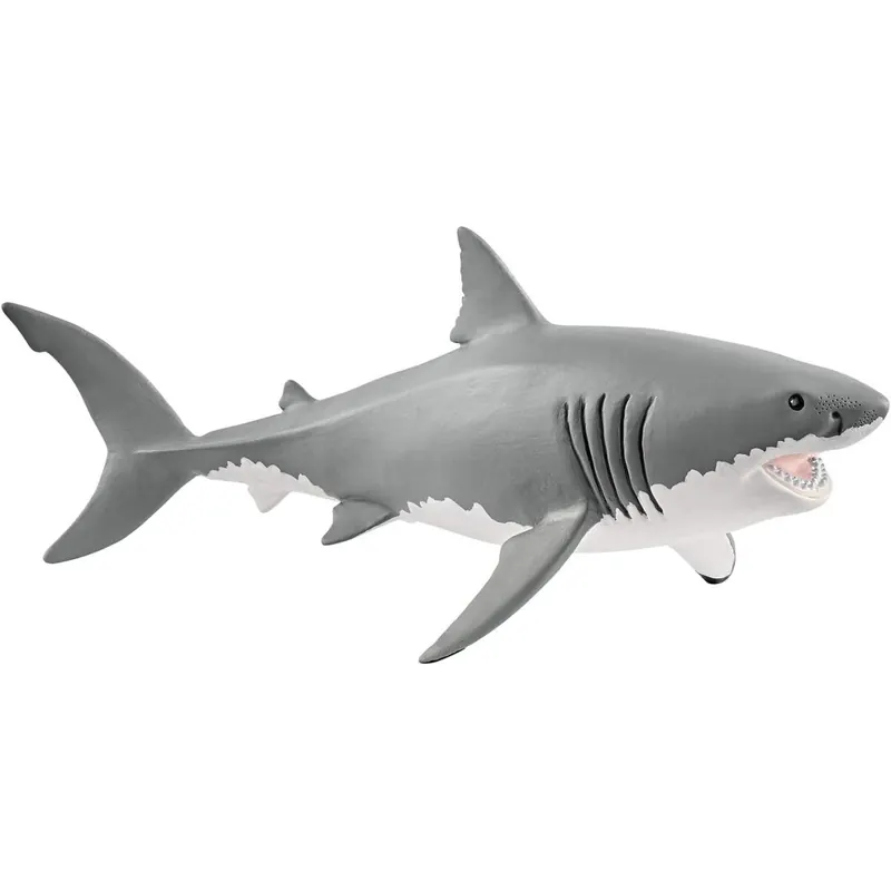 SCHLEICH WILD Life | Weißer Hai 14809 | detailgetreue Tierfiguren | Zoo Spielzeug