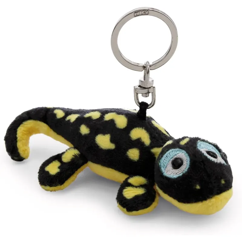 Schlüsselanhänger Salamander Don Fuego 10cm - schwarz - Treuer-Plüschbegleiter für Rucksack oder Tasche, Schlüsselhalter für Klein und Groß | 62398