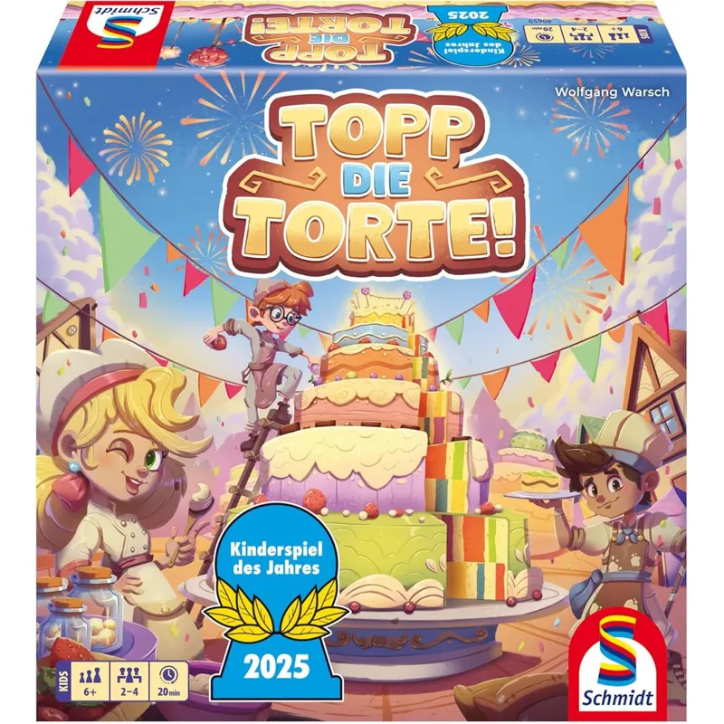 Schmidt Spiele 40659 Topp die Torte!, Kinderspiel des Jahres 2025
