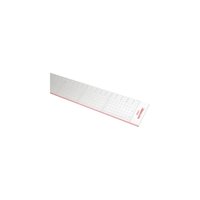 Schneidelineal Aristo AR15450 - 50 cm glasklar rote Schneidekante Plexiglas
