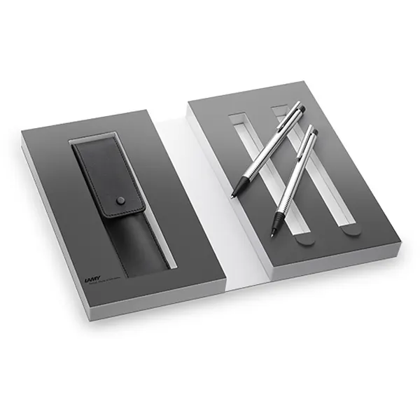 Schreibgeräteset Lamy logo 1230492 - Kugelschreiber und Druckbleistift inkl Lederetui 3er-Set