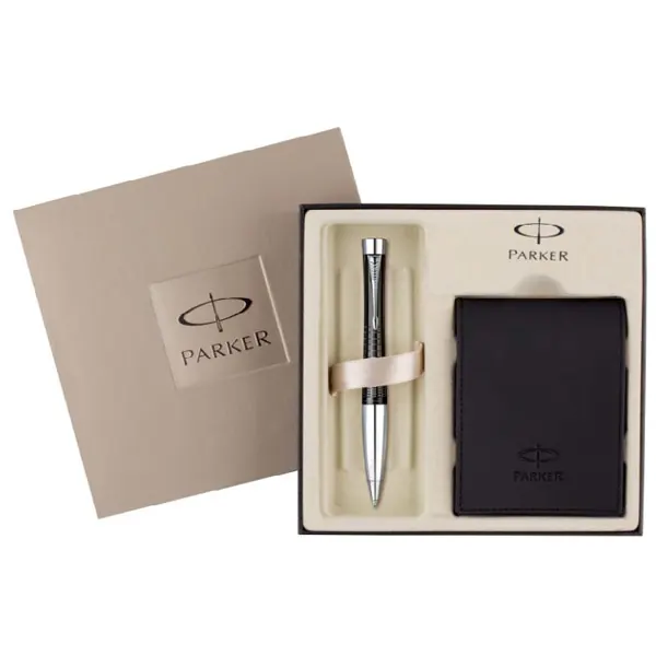 Schreibgeräteset Parker S0928580 - Füllfederhalter und Kugelschreiber inkl Notizblock 3er-Set