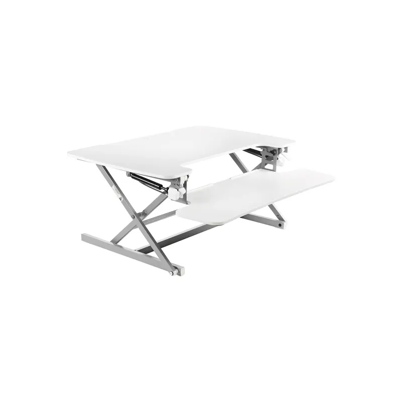 Schreibtischaufsatz Vantage Flexdesk 028-0005 - 890 x 590 mm grau höhenverstellbar 140 - 500 mm bis 15 kg