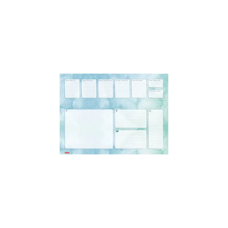 Schreibunterlage Brunnen Colours of Ocean 29098 - 58,5 x 43,5 cm Kalender blau/grün Papier 40 Blatt