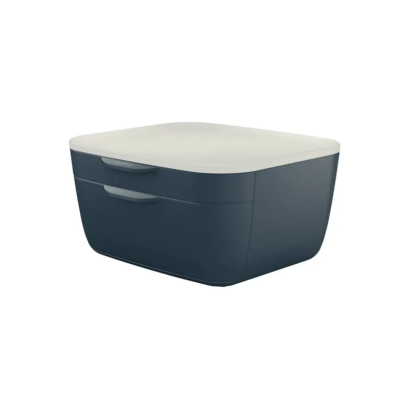 Schubladenbox Leitz Cosy 5357 - 251 x 142 x 275 mm grau 2 Schubladen Polystyrol