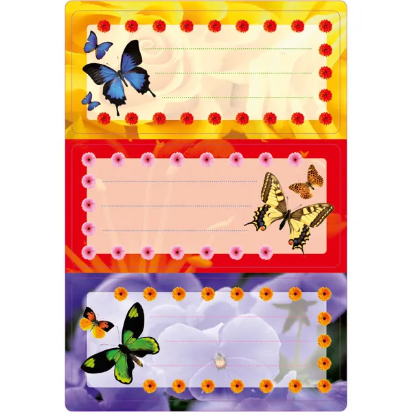Schulbuchetikett Herma 5574 - auf Bogen 84 x 120 mm Tiere permanent für Handbeschriftung Papier Pckg/6