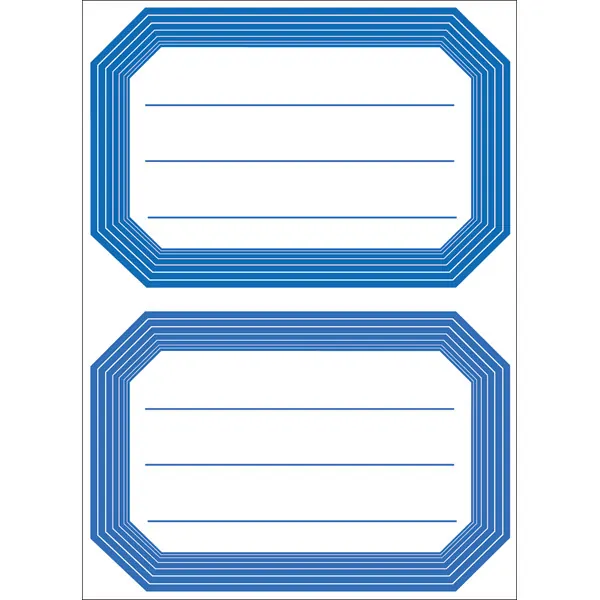 Schulbuchetikett Herma 5714 - auf Bogen 55 x 82 mm Rahmen permanent für Handbeschriftung Papier Pckg/12