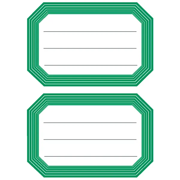Schulbuchetikett Herma 5716 - auf Bogen 55 x 82 mm Rahmen permanent für Handbeschriftung Papier Pckg/12