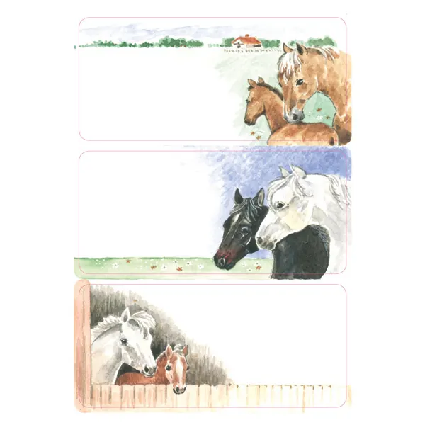 Schulbuchetikett Herma 5893 - auf Bogen 35 x 76 mm Tiere permanent für Handbeschriftung Papier Pckg/9