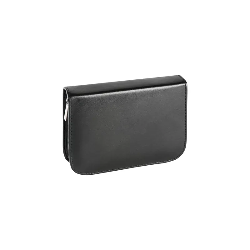 Schüleretui Brunnen Leder 49057 - 195 x 135 x 35 mm schwarz 2-teilig 1 Reißverschluss