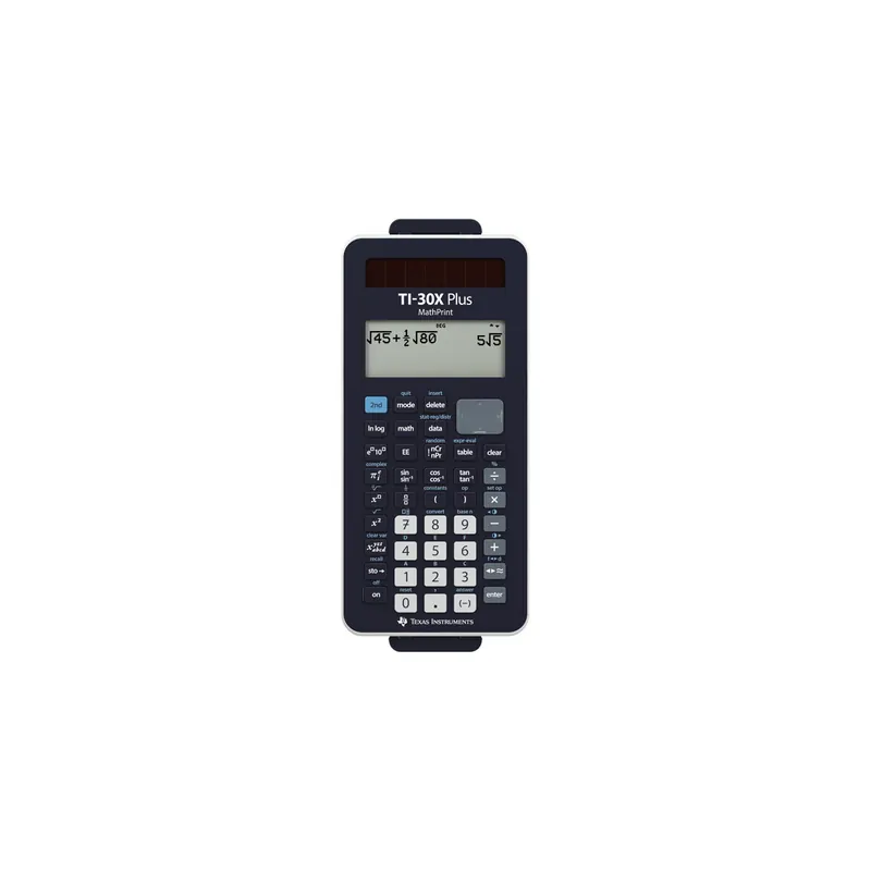 Schulrechner Texas Instruments TI30XPLUSMP - 104 x 195 x 38 mm 4-zeilige Anzeige jeweils 16 Zeichen Batterie/Solarzellen