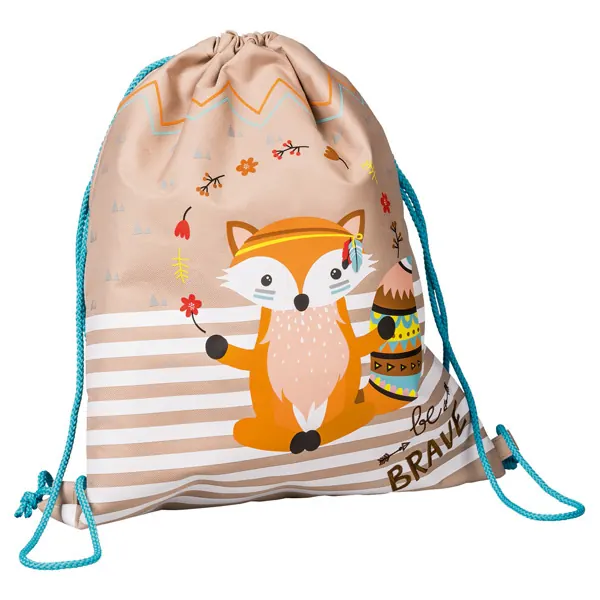 Schulsportbeutel Brunnen be Brave Racoon/Fox 49132 - 36 x 42 cm Fox braun