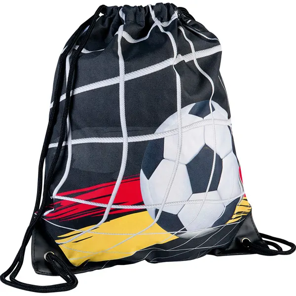 Schulsportbeutel Brunnen Fußball 49132 - schwarz