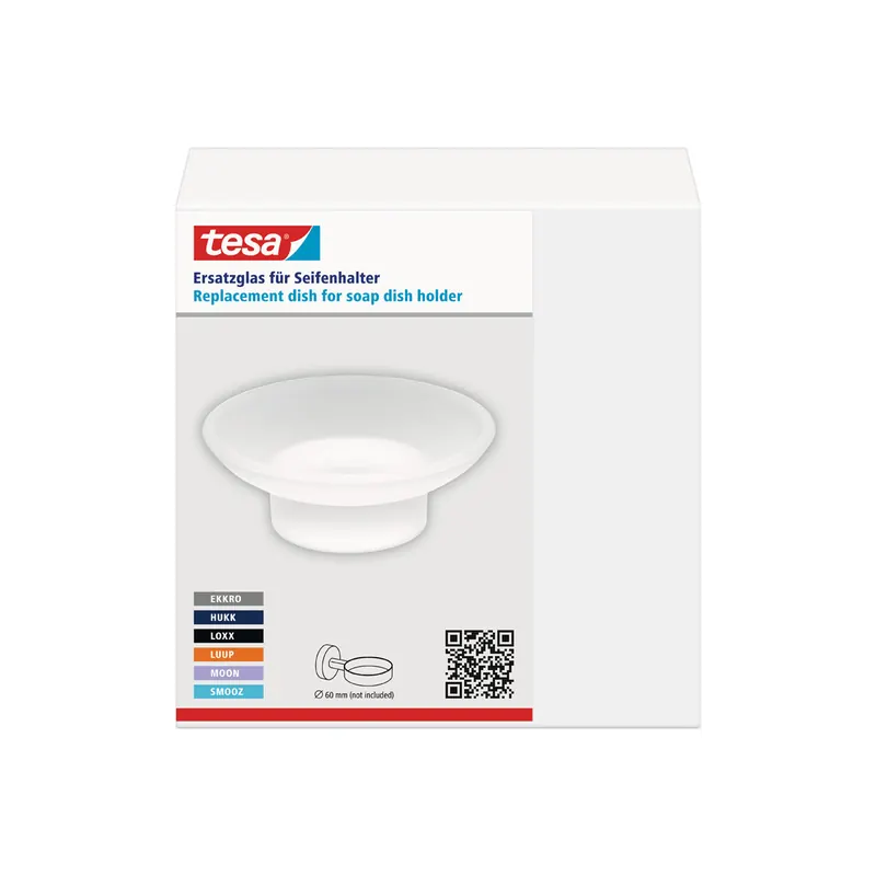 Seifenhalter tesa EKKRO 40335 - weiß satiniertes Glas