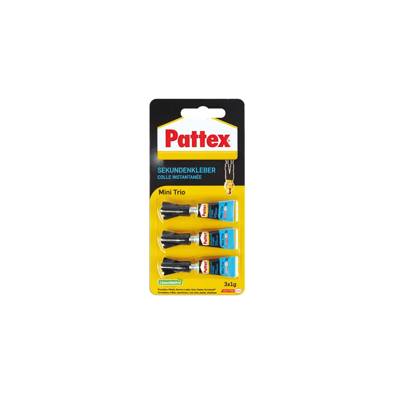 Sekundenkleber Pattex 9H PSMT2 - Tube 3 x 1 g