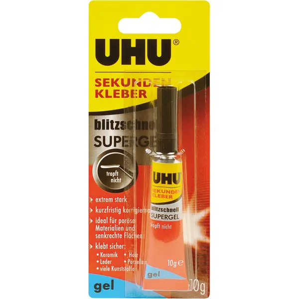 Sekundenkleber UHU blitzschnell 48720 - Tube 10 g