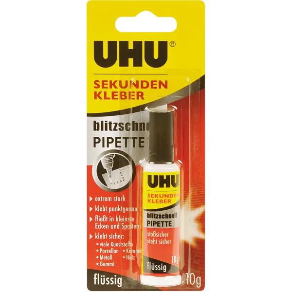 Sekundenkleber UHU blitzschnell 48795 - Flasche 10 g