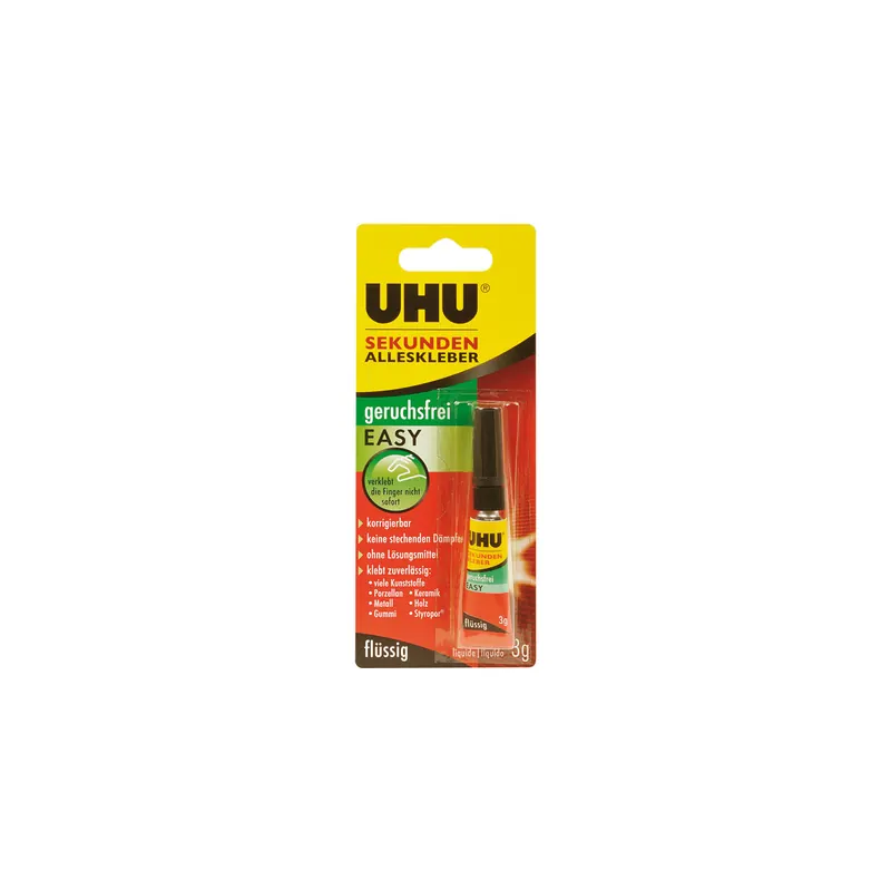 Sekundenkleber UHU EASY 46130 - Tube 3 g