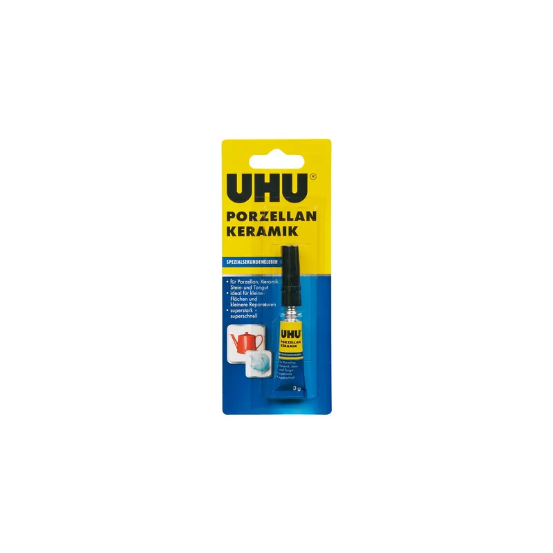 Sekundenkleber UHU Porzellan 47695 - Tube 3 g