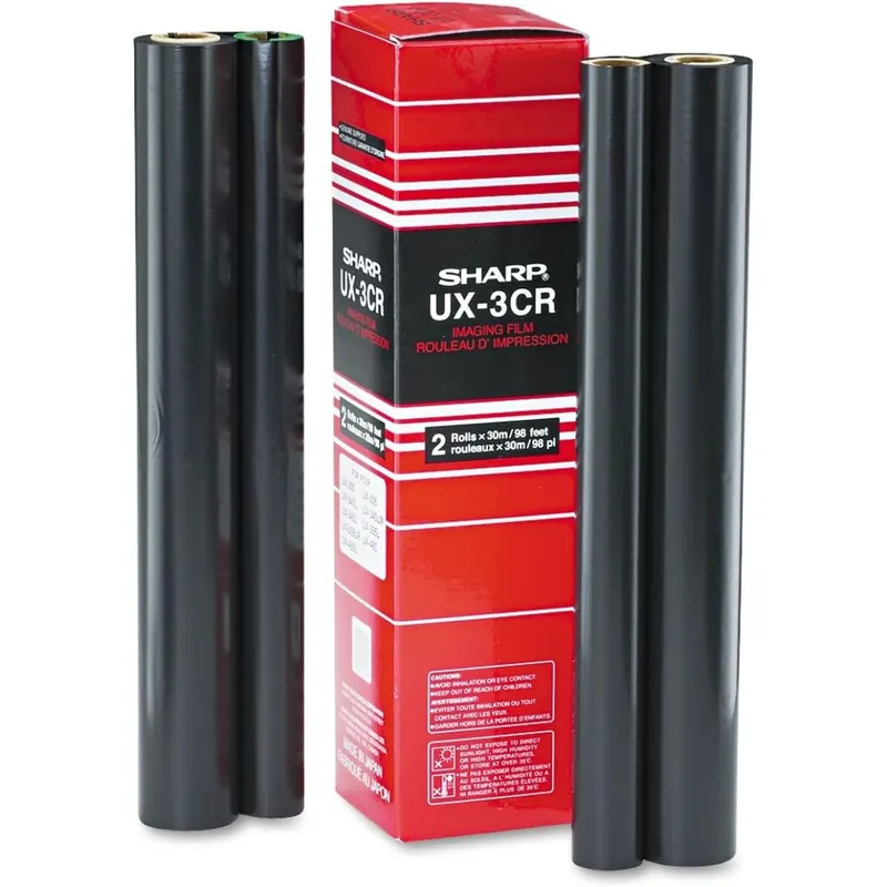 Sharp UX3CR Thermo-Farbbandkassette für Faxgeräte UX370-470 2er Pack, schwarz