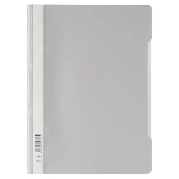 Sichthefter Durable 2573 - A4 310 x 227 mm grau mit Beschriftungsfeld PP-Folie  Pckg/50