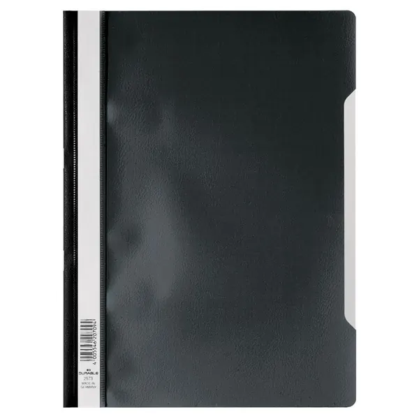 Sichthefter Durable 2573 - A4 310 x 227 mm schwarz mit Beschriftungsfeld PP-Folie  Pckg/50