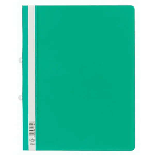 Sichthefter Durable 2580 - A4 überbreit 330 x 280 mm grün mit Abheftschieber Beschriftungsfeld Hängeschienen-Einschubkanal Hartfolie
