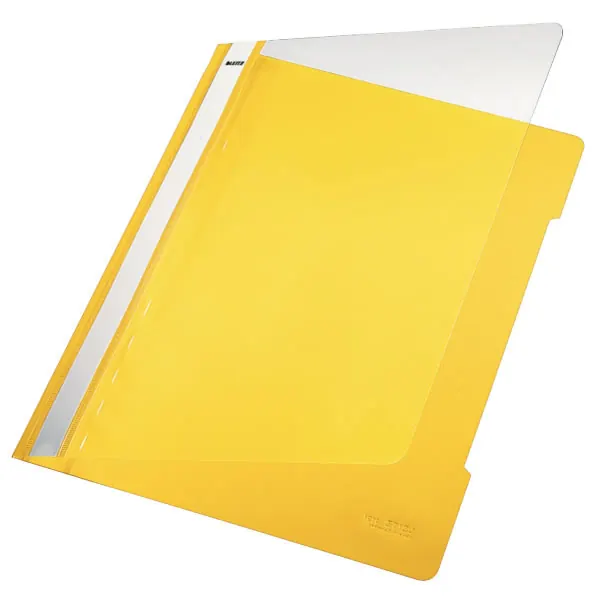Sichthefter Leitz 4191 - A4 310 x 233 mm gelb mit Beschriftungsfeld reißfeste PP-Folie