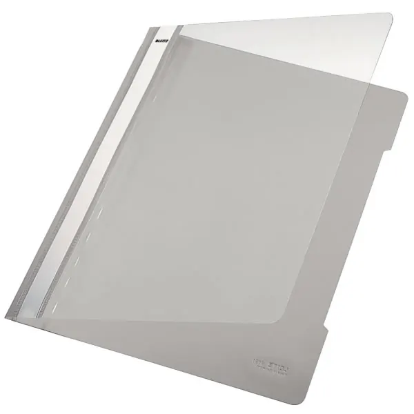 Sichthefter Leitz 4191 - A4 310 x 233 mm grau mit Beschriftungsfeld reißfeste PP-Folie