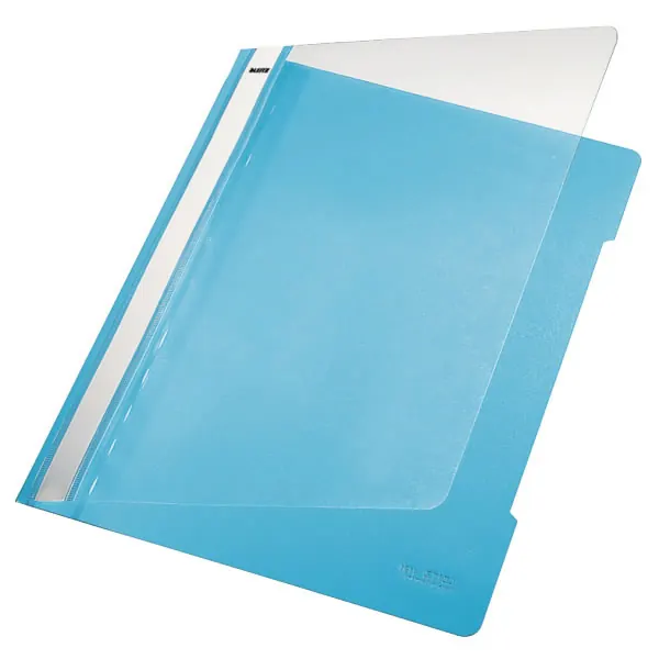 Sichthefter Leitz 4191 - A4 310 x 233 mm hellblau mit Beschriftungsfeld reißfeste PP-Folie