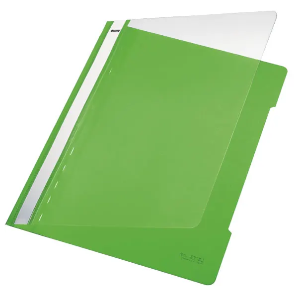 Sichthefter Leitz 4191 - A4 310 x 233 mm hellgrün mit Beschriftungsfeld reißfeste PP-Folie